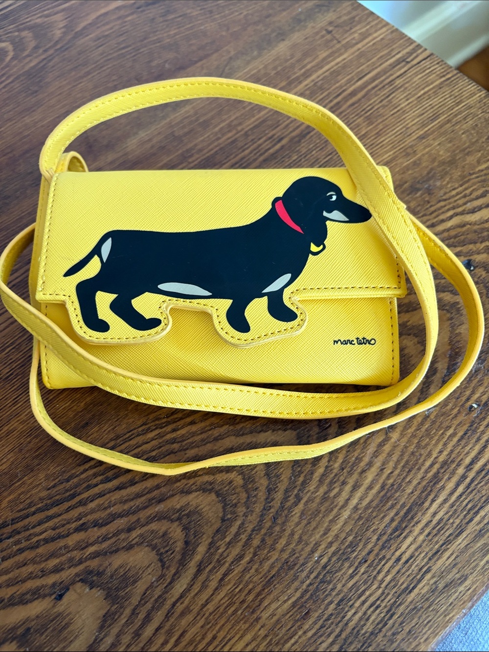 Marc Tetro Yellow Dachshund Crossbody Bag